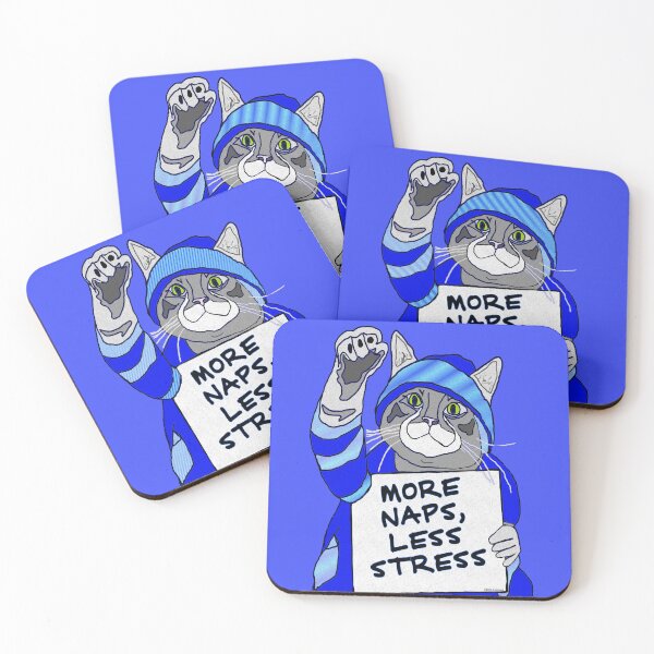 Item preview, Cat Protests for More Naps and Less Stress designed and sold by kristalcurt.