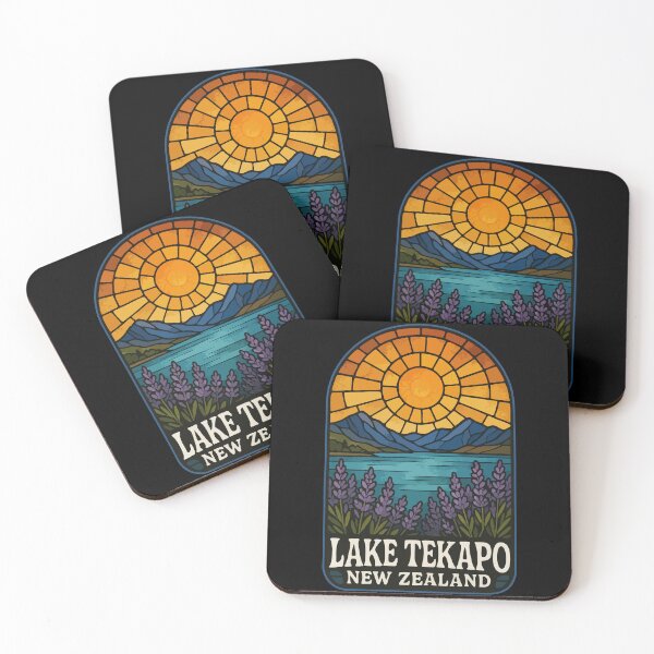 Item preview, Lake Tekapo New Zealand Stained Glass Travel designed and sold by TomFrontierArt.