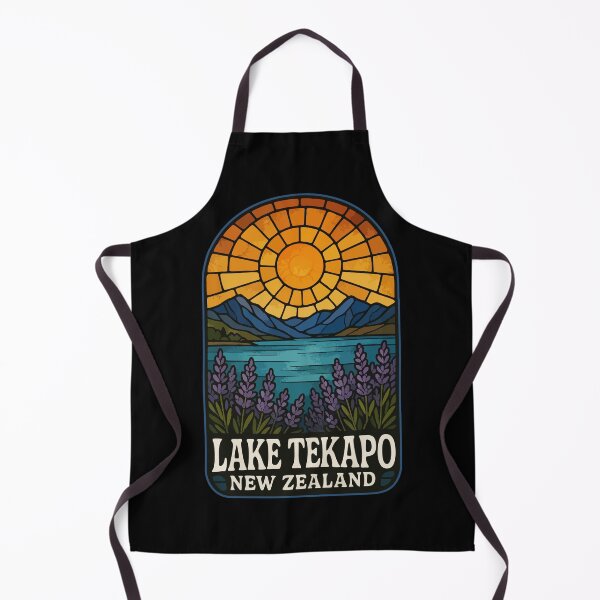 Item preview, Lake Tekapo New Zealand Stained Glass Travel designed and sold by TomFrontierArt.