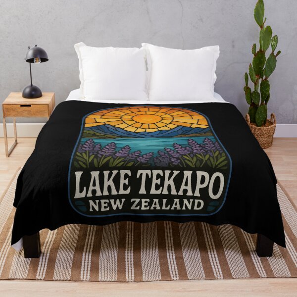 Item preview, Lake Tekapo New Zealand Stained Glass Travel designed and sold by TomFrontierArt.