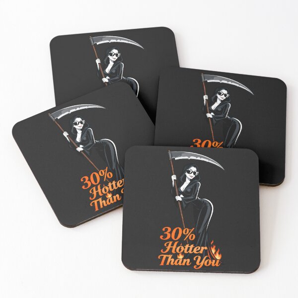 Item preview, Funny Grim Reaper “30% Hotter Than You” Dark Humor Gothic Shirt designed and sold by Maximilianos.
