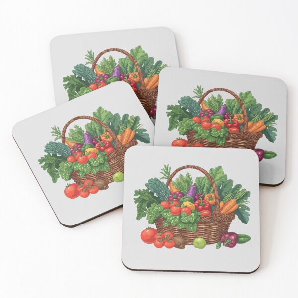 Item preview, Garden Vegetable Basket Sticker, Fresh Farm Produce, Garden Magnets   designed and sold by colorleafz.
