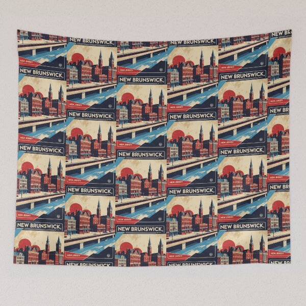 Item preview, New Brunswick New Jersey 1950s USA Vintage Travel Tourism designed and sold by TravelersGems.