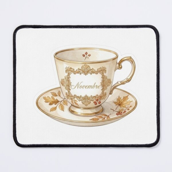 Item preview, November Autumn Leaves Teacup Sticker designed and sold by MaisonMaria.