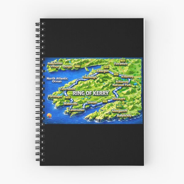 Item preview, Ring Of Kerry Map in 3d County Kerry designed and sold by OliDesigns.