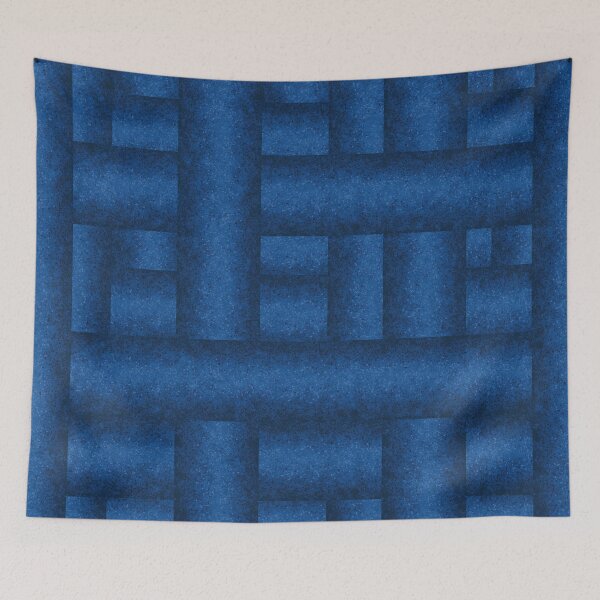 Item preview, Illusionary pattern of blue columns designed and sold by Cherevan.