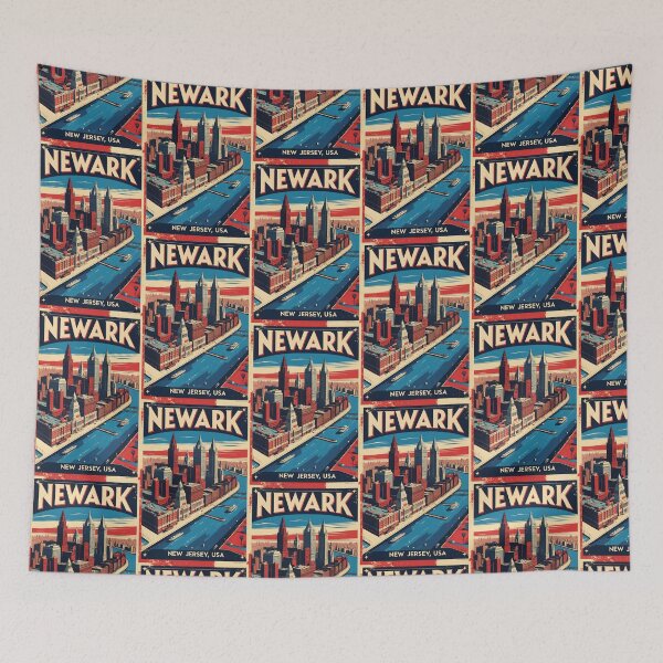 Item preview, Newark New Jersey 1950s USA Vintage Travel Tourism designed and sold by TravelersGems.