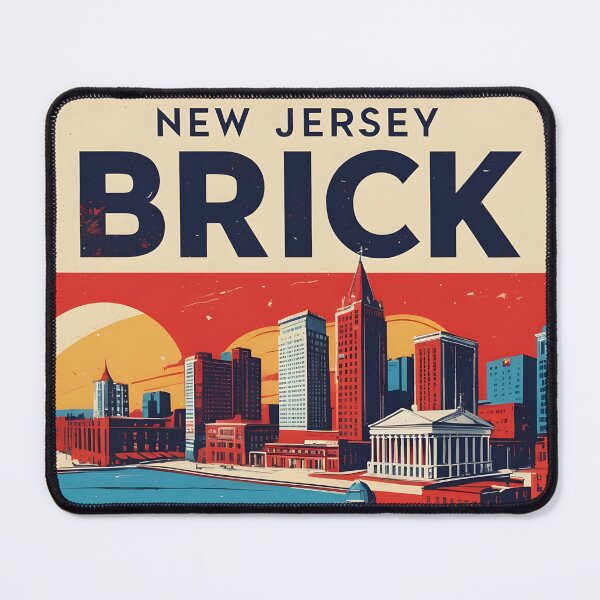 Item preview, Brick New Jersey 1950s USA Vintage Travel Tourism designed and sold by TravelersGems.