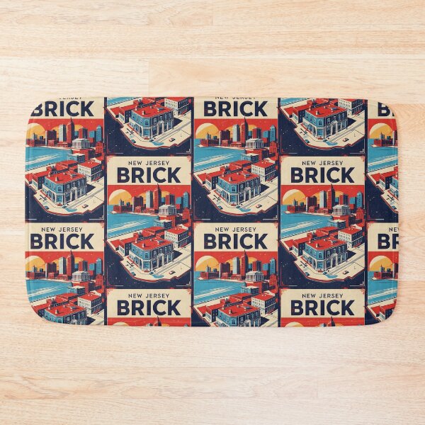 Item preview, Brick New Jersey 1950s USA Vintage Travel Tourism designed and sold by TravelersGems.