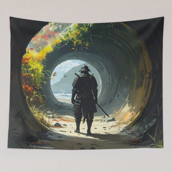 Item preview, Lone Samurai — Secret Tunnel to Freedom designed and sold by Schoenenwald - Illustrations Uniques et Originales.