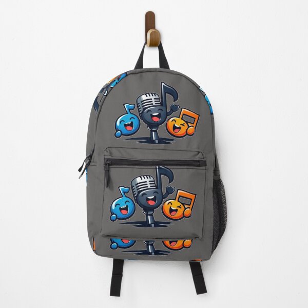 Item preview, Happy Musical Notes and Microphone Cartoon Mascot designed and sold by Dreamy Armine Art.