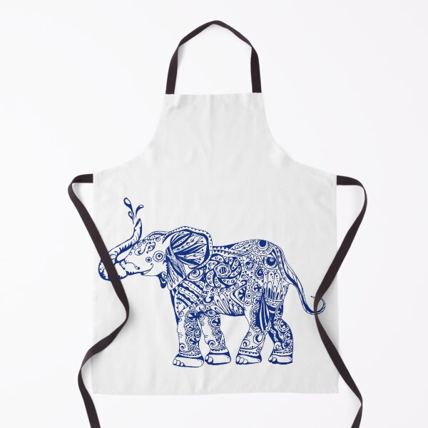 Item preview, Majestic Ornamental Elephant – Decorative Folk Art Illustration designed and sold by AlisaArtDecor.