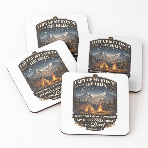 Item preview, Psalm121:1-2  Vintage Bible Verse Camping Theme designed and sold by ALTARandANTHEM.