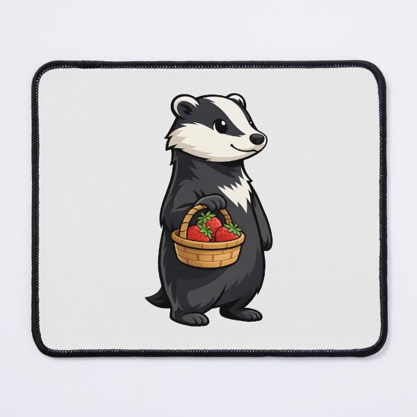 Item preview, Cute Badger Strawberry Picking Basket designed and sold by Ombrya.