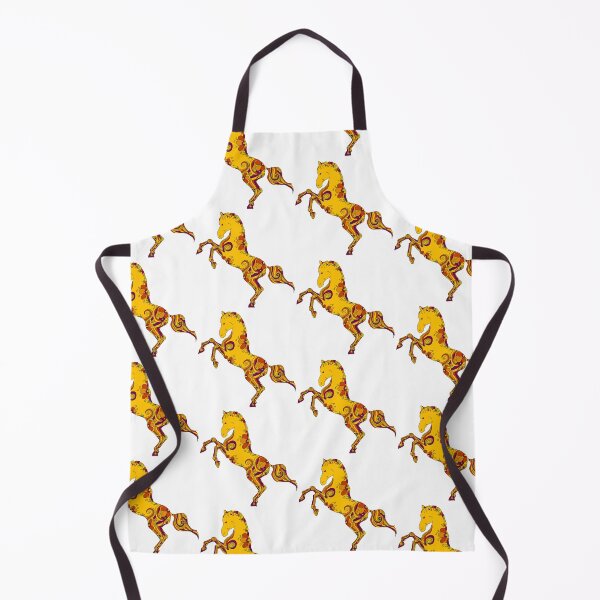 Item preview, Decorative Rearing Horse – Folk Art Horse Illustration designed and sold by AlisaArtDecor.