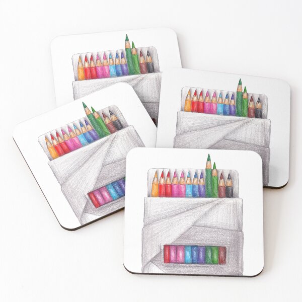 Item preview, Colored Pencils Still Life – Artist Studio Drawing designed and sold by AlisaArtDecor.
