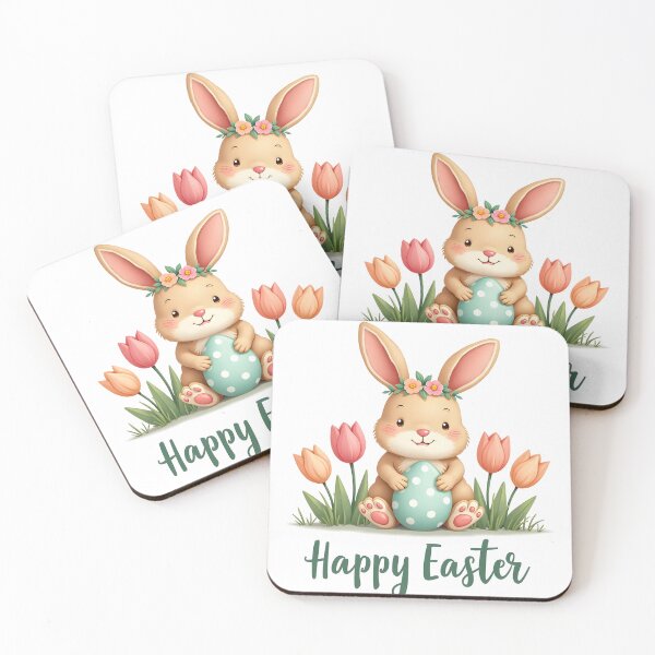 Item preview, Cute Easter Bunny T-Shirt – Happy Easter Kawaii Spring Graphic Tee designed and sold by MilaPrintify.