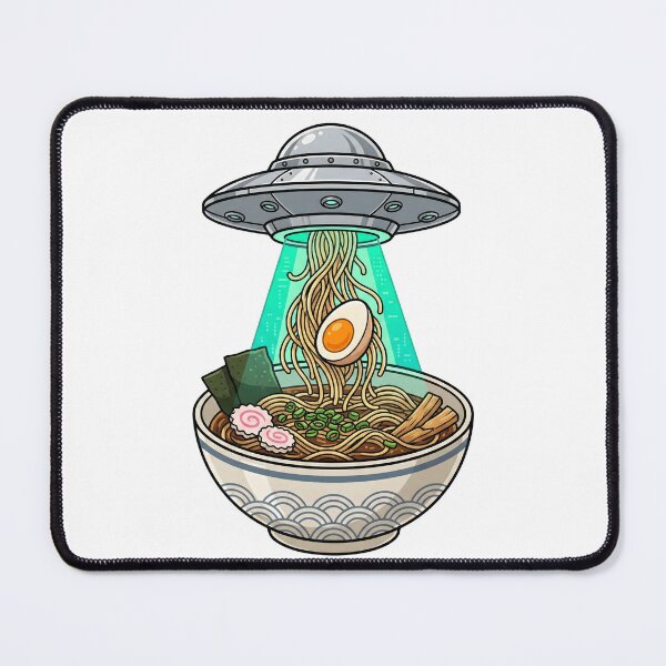 Item preview, UFO Flying Saucer Abducting Ramen Bowl designed and sold by Kvarny.