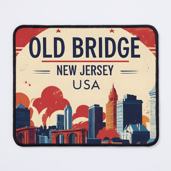 Item preview, Old Bridge Jersey 1950s USA Vintage Travel Tourism designed and sold by TravelersGems.