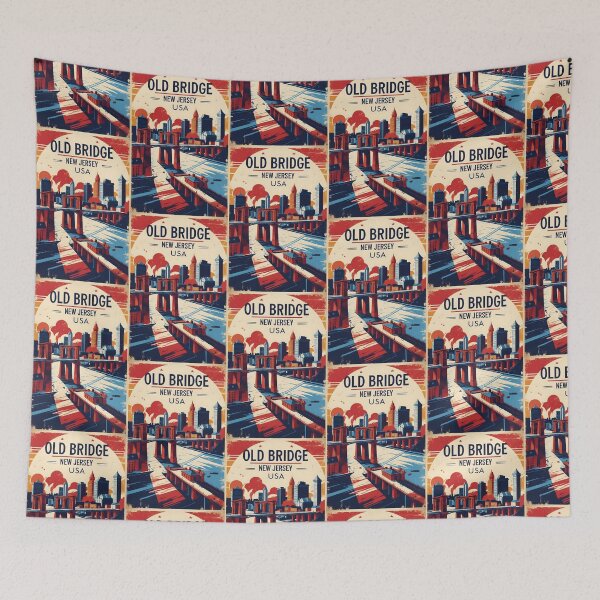 Item preview, Old Bridge Jersey 1950s USA Vintage Travel Tourism designed and sold by TravelersGems.