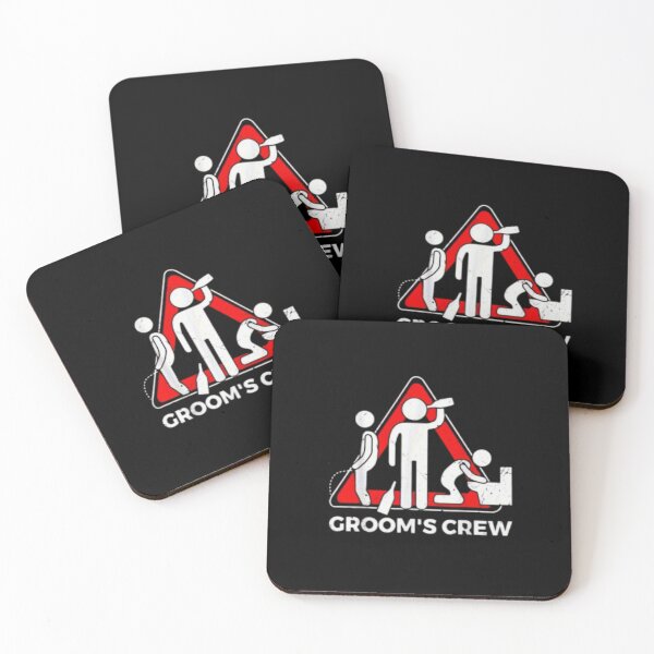 Item preview, Groom's Crew - Funny Bachelor Party Warning Sign designed and sold by HBDStudio.