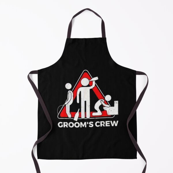 Item preview, Groom's Crew - Funny Bachelor Party Warning Sign designed and sold by HBDStudio.