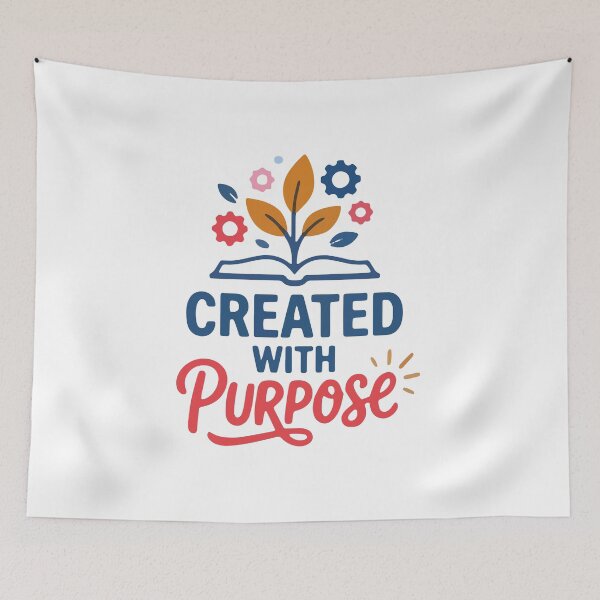 Item preview, Created With Purpose – Faith & Growth Inspirational Faith Quote designed and sold by stylishdzign.