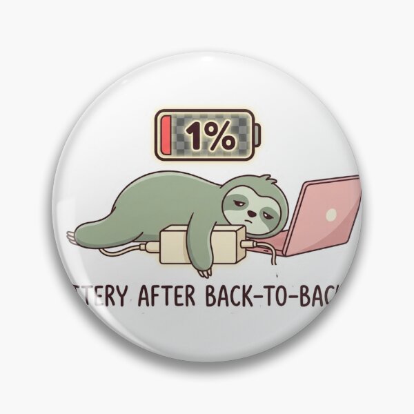 Item preview, My Battery After Back-to-Back Calls – Funny Remote Work Sloth Sticker designed and sold by ZYNORAworld.