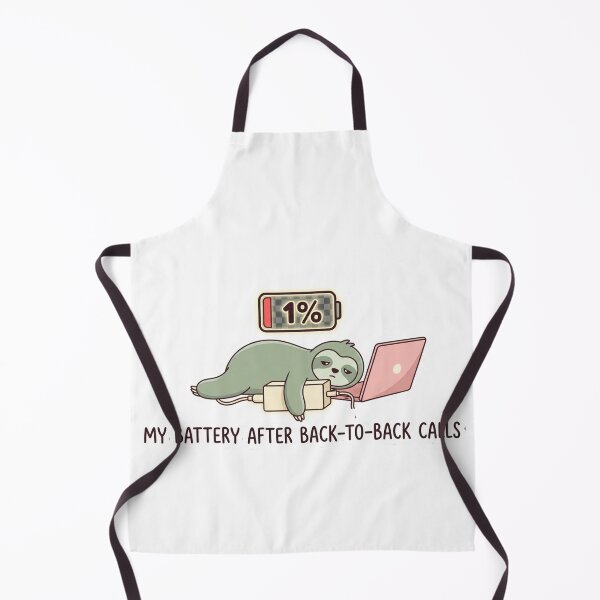 Item preview, My Battery After Back-to-Back Calls – Funny Remote Work Sloth Sticker designed and sold by ZYNORAworld.