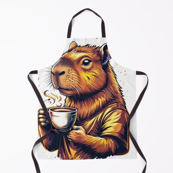 Item preview, capybara with coffee designed and sold by GUNAPRIYAA.