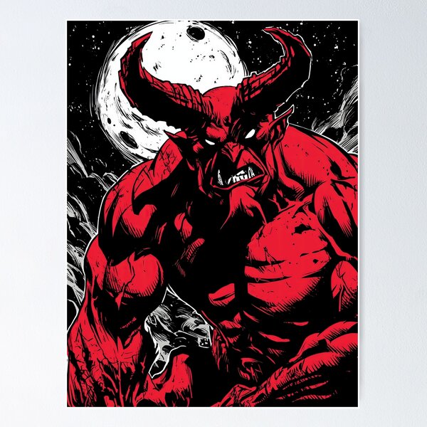 Item preview, The Obsidian-Horned Beast designed and sold by Retro Type.