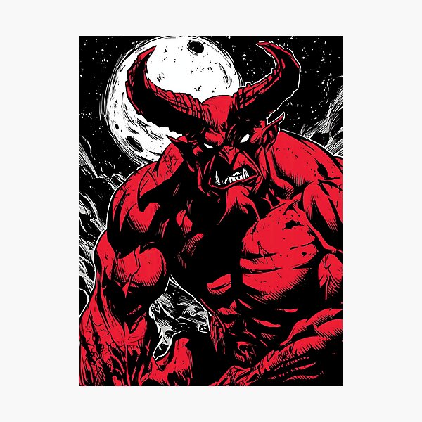 Item preview, The Obsidian-Horned Beast designed and sold by Retro Type.