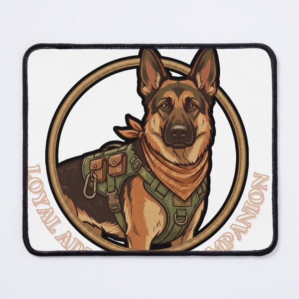 Item preview, Vintage German Shepherd Adventure Badge - Loyal Companion Dog Scout designed and sold by Line & Shade.