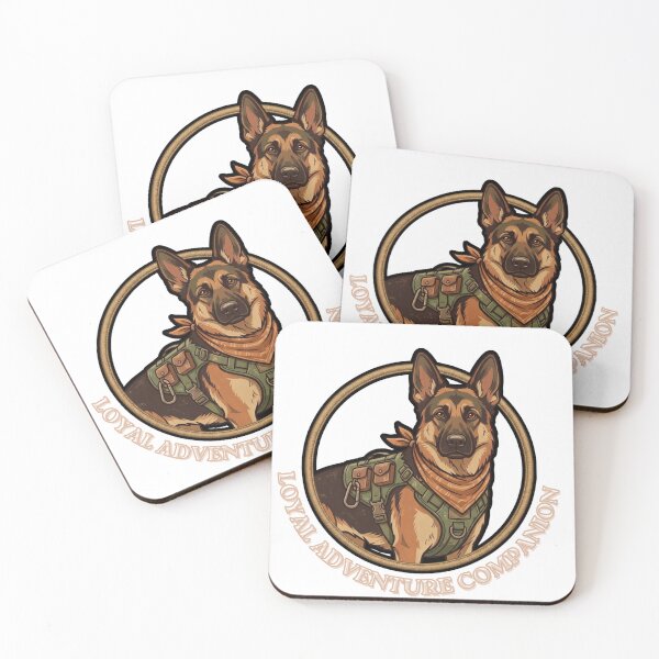 Item preview, Vintage German Shepherd Adventure Badge - Loyal Companion Dog Scout designed and sold by Line & Shade.