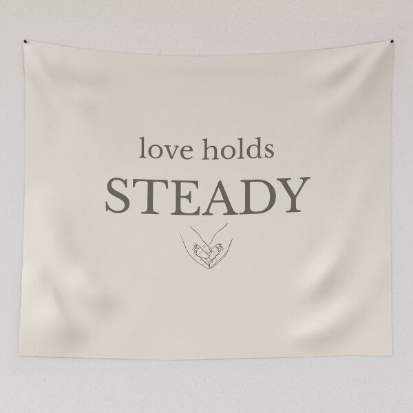 Item preview, Love Holds Steady Minimalist Family Love Design designed and sold by Minimalist Typography.