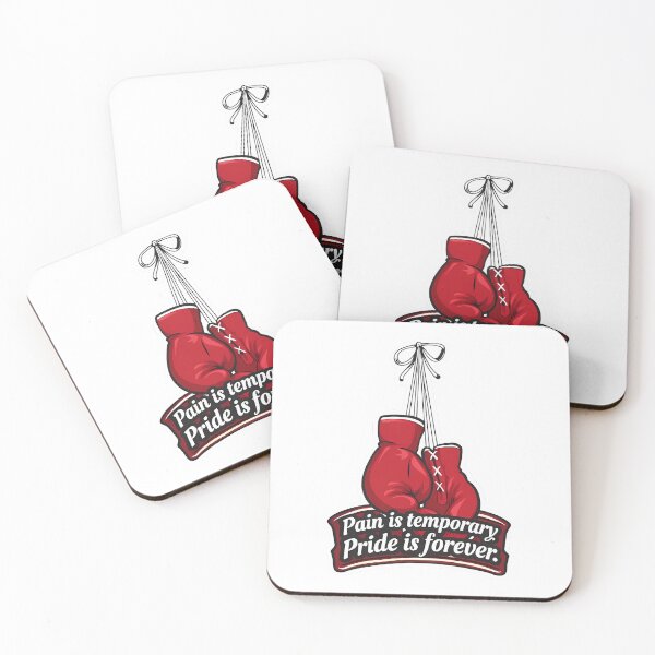 Item preview, Pain Is Temporary Pride Is Forever Boxing Gloves – Motivational Boxing Quote designed and sold by MihajloMiX99.