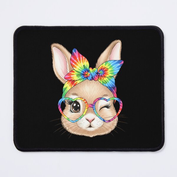Item preview, Cute Bunny Face Tie Dye Glasses Happy Easter designed and sold by OlakunleOloroz.