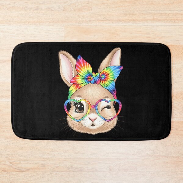 Item preview, Cute Bunny Face Tie Dye Glasses Happy Easter designed and sold by OlakunleOloroz.