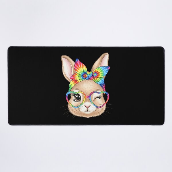 Item preview, Cute Bunny Face Tie Dye Glasses Happy Easter designed and sold by OlakunleOloroz.