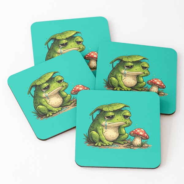 Item preview, Sad frog and luminous mushroom designed and sold by FroggyOnly.