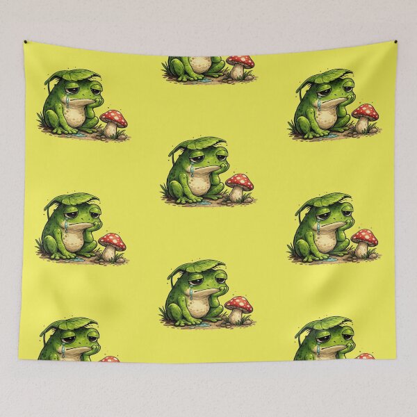 Item preview, Sad frog and luminous mushroom designed and sold by FroggyOnly.