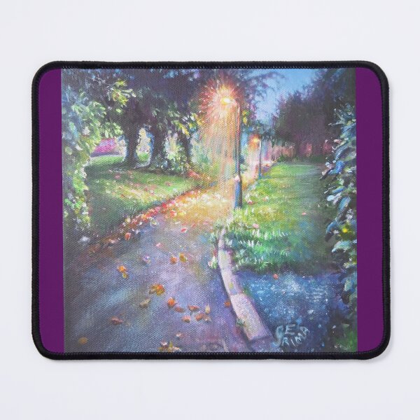 Item preview, Autumn by Street light - dawn leaves glow pathway designed and sold by LittleLiz.