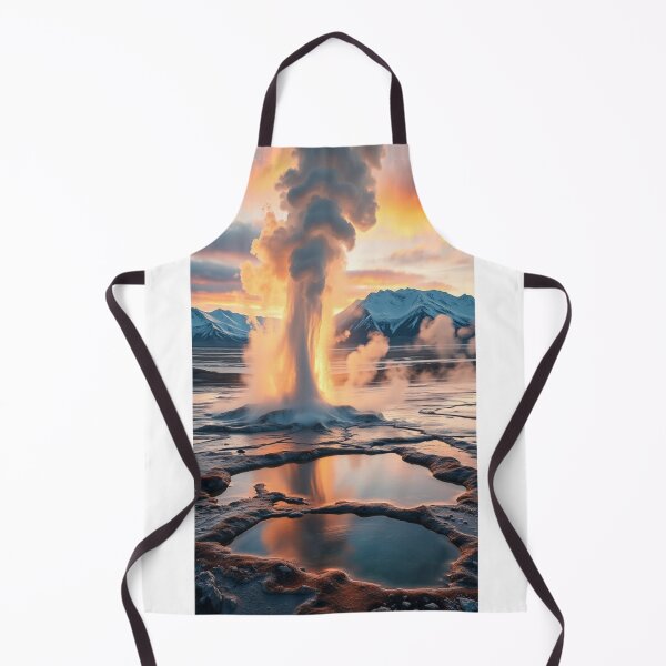 Item preview, Golden Geyser Erupting in Arctic Sunset designed and sold by Vida e Arte.