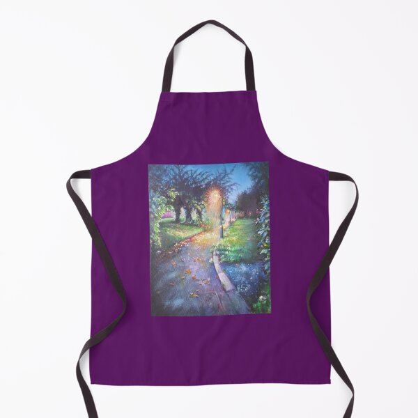 Item preview, Autumn by Street light - dawn leaves glow pathway designed and sold by LittleLiz.