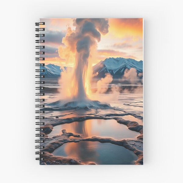 Item preview, Golden Geyser Erupting in Arctic Sunset designed and sold by Vida e Arte.