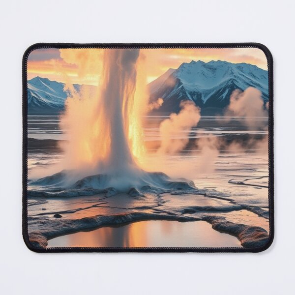 Item preview, Golden Geyser Erupting in Arctic Sunset designed and sold by Vida e Arte.