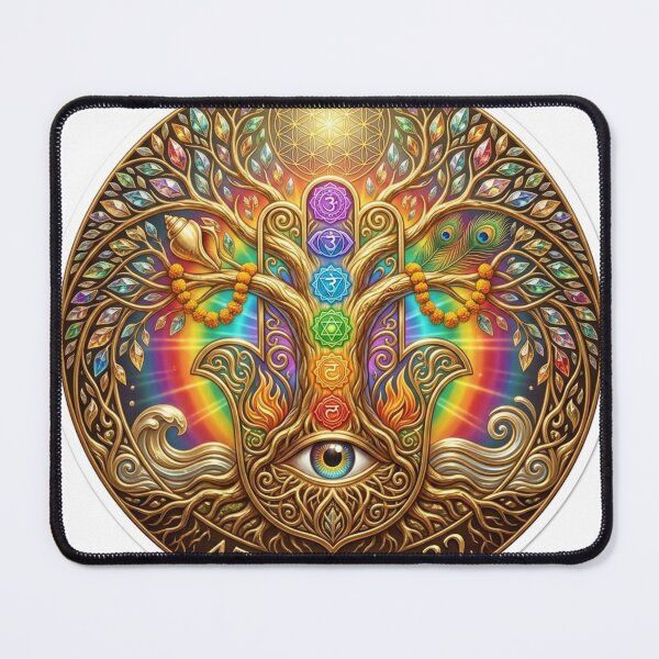Item preview, Athénée 32 Exclusive: Universal Harmony Tree of Life – Celestial Chakra Aura & Sacred Geometry designed and sold by athenee32.