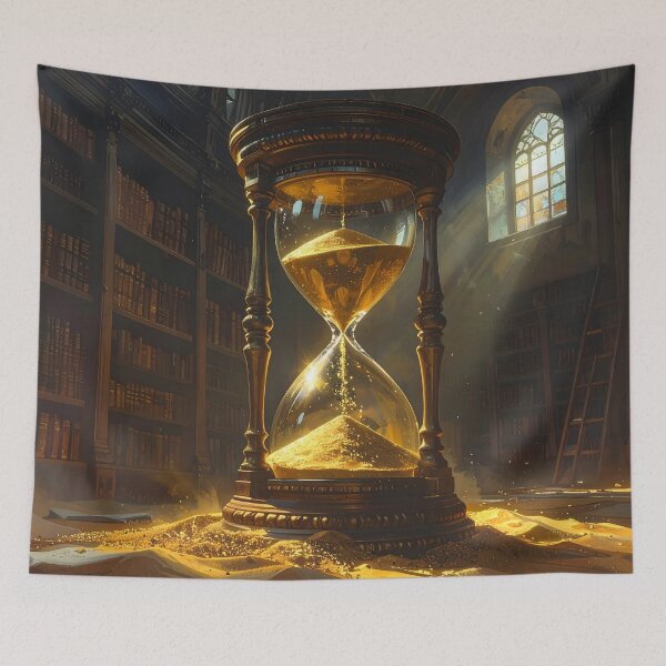 Item preview, Giant Hourglass — Time Magic and Ancient Books designed and sold by Schoenenwald - Illustrations Uniques et Originales.