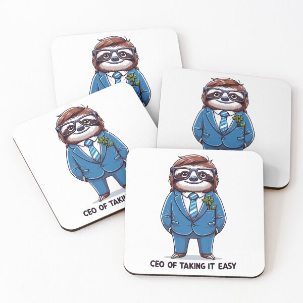 Item preview, CEO of Taking It Easy – Funny Sloth Office Humor Design designed and sold by CyfroweMysli.