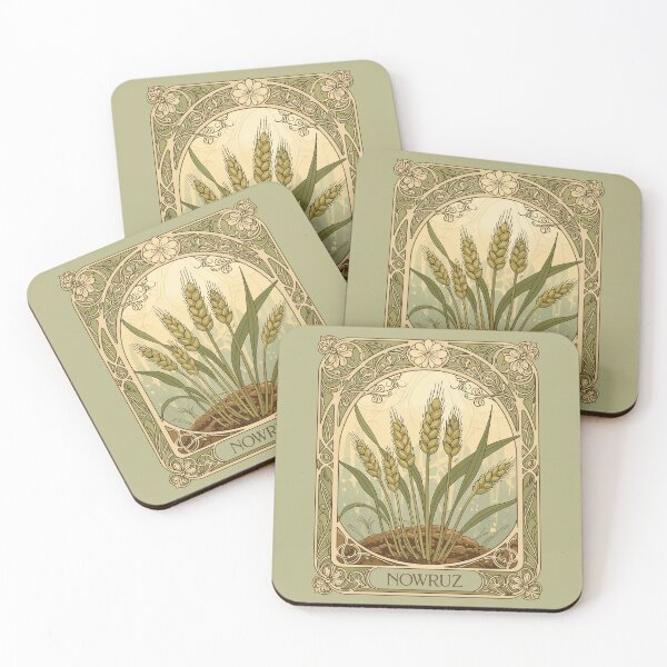Item preview, Sprouts of Renewal Art Nouveau Sabzeh Illustration designed and sold by taiche.